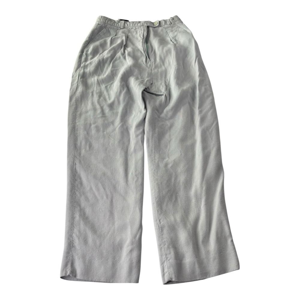 Alex Women's Size 10 Silver Gray Wide Leg Dress Pants Pleated High Rise Formal